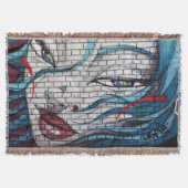 Graffiti Aziatisch meisje Deken (Voorkant)