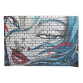 Graffiti Aziatisch meisje Kussensloop (Voorkant)