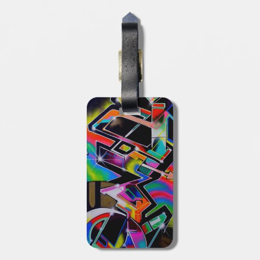 Graffiti bagagelabel (Achterkant verticaal)
