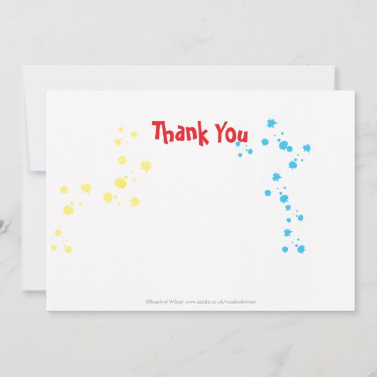 Graffiti Bar Mitzvah Dank u Bedankkaart (Achterkant)