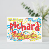 Graffiti Bar Mitzvah RSVP (Staand voorkant)