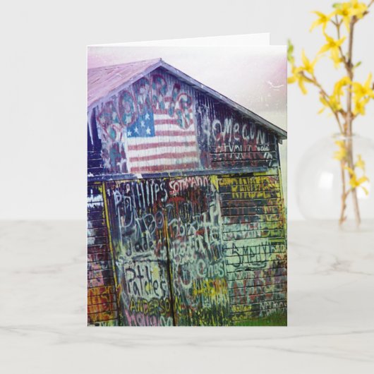 Graffiti Barn Kaart (Gele Bloem)