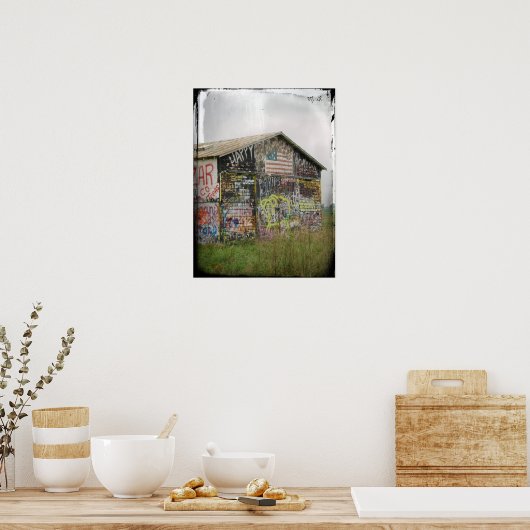Graffiti Barn Poster (Keuken)