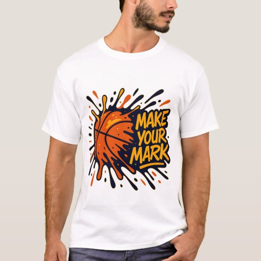 Graffiti Basketball Art – Make Your Mark T-shirt (Voorkant)