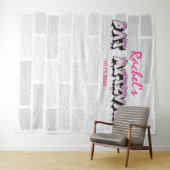 Graffiti Bat Mitzvah Foto Booth Feest Achtergrond Wandkleed (In Situ (horizontaal))