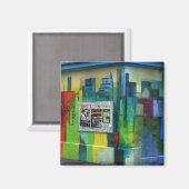 Graffiti, Bazel, Zwitserland Magneet (Voorkant / Achterkant)