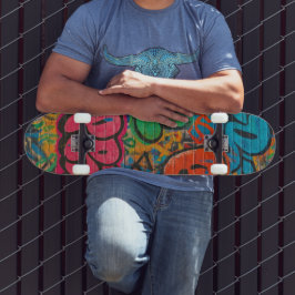 Graffiti Bedekte Stedelijke Muur Unisex Persoonlijk Skateboard