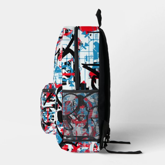 Graffiti Bedrukte Rugzak (Rechts)