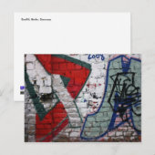 Graffiti, Berlijn, Duitsland Briefkaart (Voorkant / Achterkant)