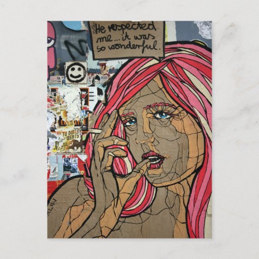 Graffiti, Berlijn, Duitsland Briefkaart (Voorkant)