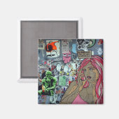 Graffiti, Berlijn, Duitsland Magneet (Voorkant / Achterkant)