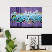 Graffiti, Berlijn, Duitsland Poster (Thuiskantoor)
