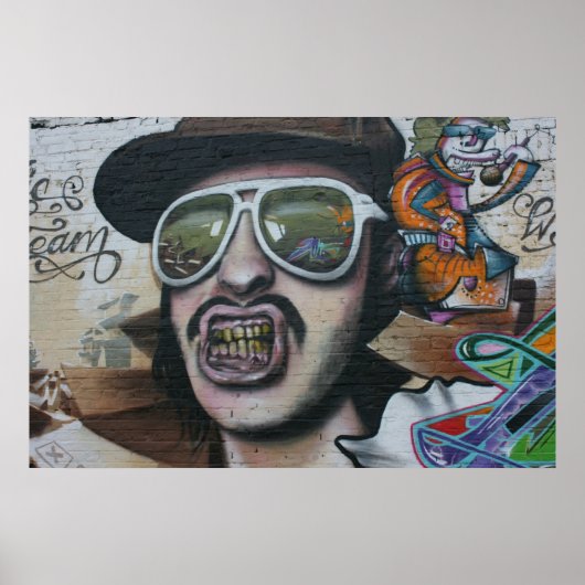 Graffiti, Berlijn, Duitsland Poster (Voorkant)