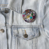 Graffiti, Berlijn, Duitsland Ronde Button 5,7 Cm (In situ)