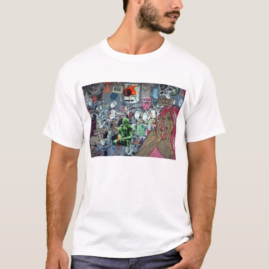 Graffiti, Berlijn, Duitsland T-shirt (Voorkant)