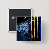 Graffiti bij nacht vierkante button 5,1 cm (Voorkant /achterkant)