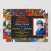 Graffiti Birthday Art Crafts Foto Verf Kaart (Voorkant / Achterkant)