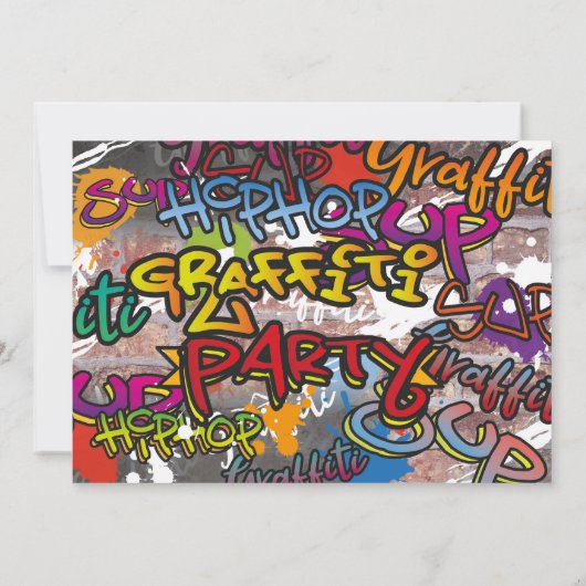Graffiti Birthday Art Crafts Spray Paint Kaart (Achterkant)
