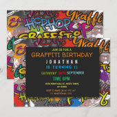 Graffiti Birthday Art Crafts Spray Paint Kaart (Voorkant / Achterkant)