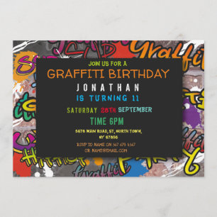 Graffiti Birthday Art Crafts Spray Paint Kaart