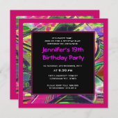Graffiti Birthday Invitation Kaart (Voorkant / Achterkant)