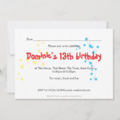 Graffiti Birthday Party Invitation Kaart (Achterkant)