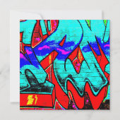 Graffiti Birthday Uitnodiging (Achterkant)
