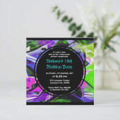 Graffiti Birthday Uitnodiging (Staand voorkant)