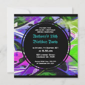 Graffiti Birthday Uitnodiging (Voorkant)