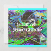 Graffiti Birthday Uitnodiging (Achterkant)