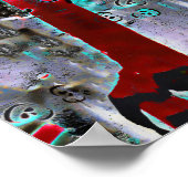 Graffiti Black Red Urban Street Wall Art Poster (Hoek)