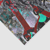 Graffiti Black Red Urban Street Wall Art Tissuepapier (Detail)