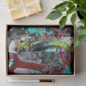 Graffiti Black Red Urban Street Wall Art Tissuepapier (Geschenk)