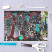Graffiti Black Red Urban Street Wall Art Tissuepapier (Craft)