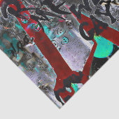 Graffiti Black Red Urban Street Wall Art Tissuepapier (Detail)