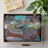 Graffiti Black Red Urban Street Wall Art Tissuepapier (Geschenk)