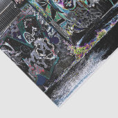 Graffiti Black White Grunge Urban Street Wall Art Tissuepapier (Detail)