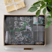 Graffiti Black White Grunge Urban Street Wall Art Tissuepapier (Geschenk)