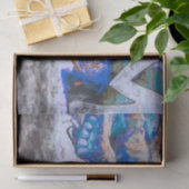 Graffiti Blau Urban Grunge Straatmuurschildering Tissuepapier (Geschenk)