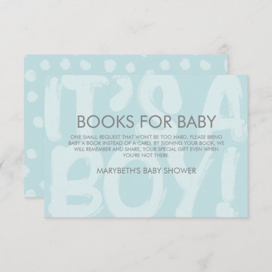 Graffiti blauw Baby shower Breng een aanvraag voor Kaart (Voorkant / Achterkant)