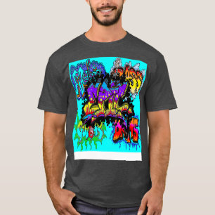graffiti blauw epos t-shirt