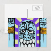graffiti blauw grappig briefkaart (Voorkant / Achterkant)