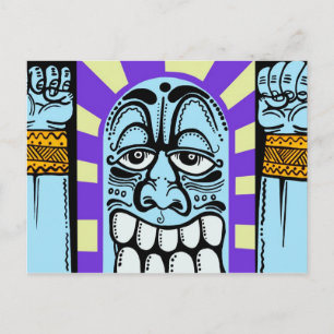 graffiti blauw grappig briefkaart