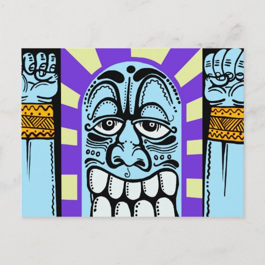 graffiti blauw grappig briefkaart (Voorkant)
