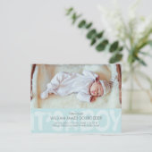 Graffiti Blue Baby Birth Announding Briefkaart (Staand voorkant)