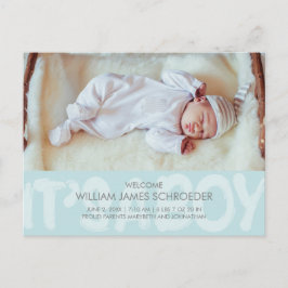 Graffiti Blue Baby Birth Announding Briefkaart