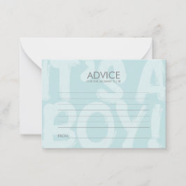 Graffiti Blue Baby shower Advice Card voor mam Advieskaart