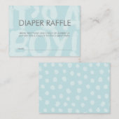 Graffiti Blue Baby shower Diaper Raffle Ticket Informatiekaartje (Voorkant / Achterkant)
