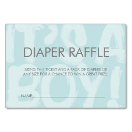 Graffiti Blue Baby shower Diaper Raffle Ticket Kaart