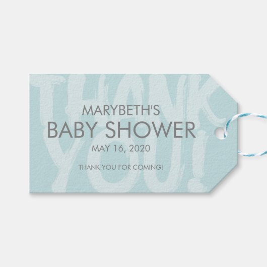 Graffiti Blue Baby shower Favor Gift Label Cadeaulabel (Voorkant (Horizontaal))